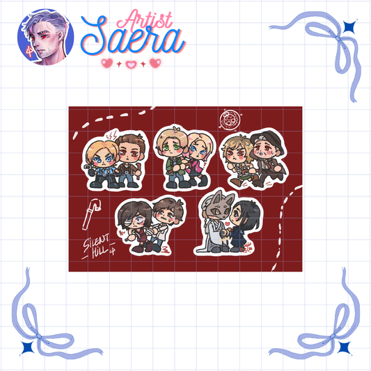 Silent Hill A6 Sticker sheet